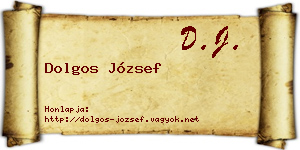 Dolgos József névjegykártya
